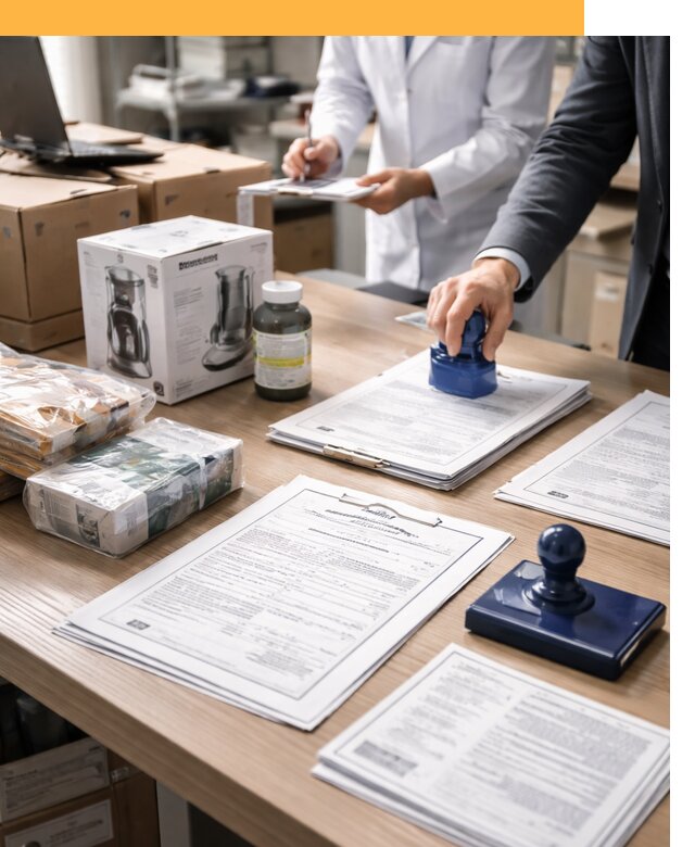 Сертификация импортных товаров от 12180 с таможенным сопровождением